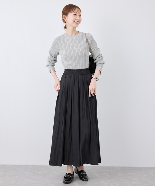 シルク混ワンポイントニットプルオーバー（ニット/セーター）｜ROPE