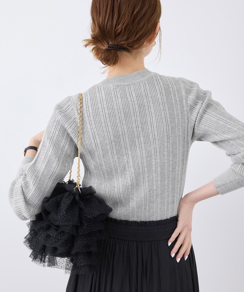 シルク混ワンポイントニットプルオーバー（ニット/セーター）｜ROPE