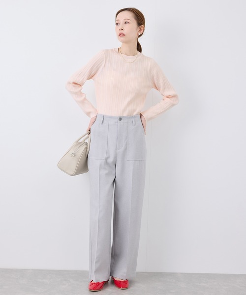 ROPE' PICNIC(ロペピクニック)の「シルク混ワンポイントニットプルオーバー(ニット/セーター・レディース・ネイビー/ピンク/ライトグレー/オフホワイト・38)」の21枚目の写真