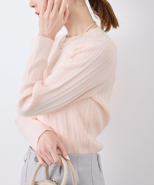 セール】シルク混ワンポイントニットプルオーバー（ニット/セーター