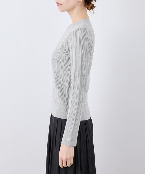 シルク混ワンポイントニットプルオーバー（ニット/セーター）｜ROPE