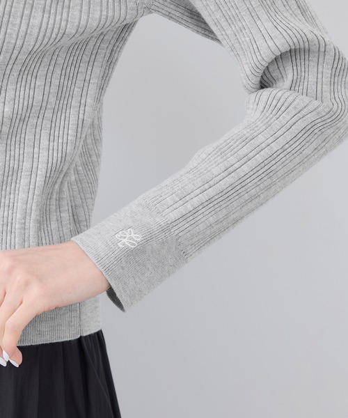 シルク混ワンポイントニットプルオーバー（ニット/セーター）｜ROPE