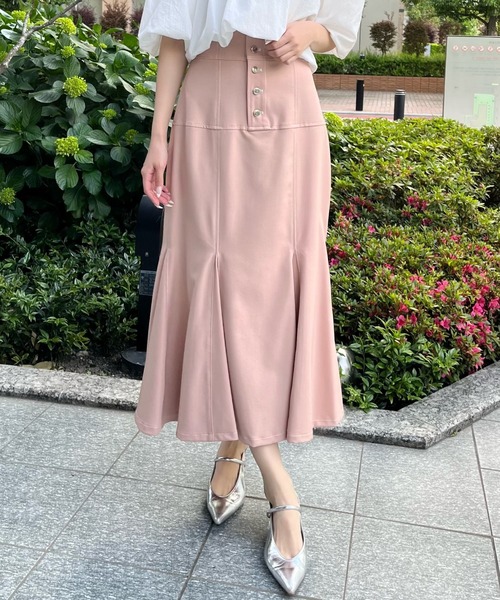 AND COUTURE(アンドクチュール)の「ハイウエストコルセットステッチスカート(スカート・レディース・ブラック/ベージュ/オレンジ・MEDIUM/SMALL)」の19枚目の写真