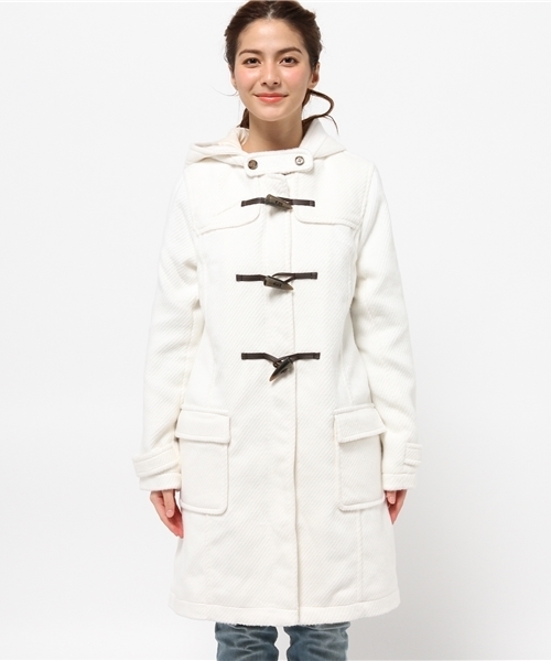 one after another NICE CLAUP（ワンアフターアナザーナイスクラップ）の「【ar12月号掲載 ナイスクラップ】ロングダッフルコート（ダッフルコート・レディース・チャコールグレー/ネイビー/グレー/アイボリー・FREE）」の5枚目の写真