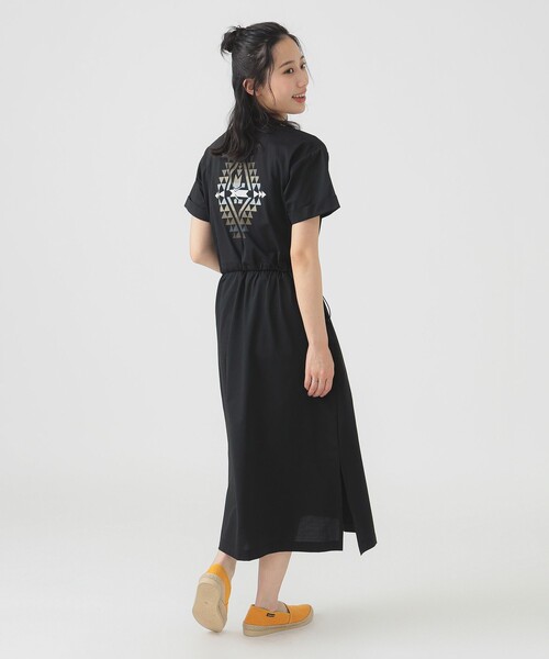 PENDLETON(ペンドルトン)の「【別注】PENDLETON / プリント ワンピース(ワンピース・レディース・その他/ブラック/ピンク・ONE SIZE)」の2枚目の写真