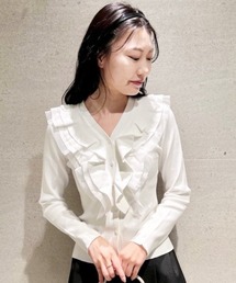 CELFORD | ラッフルフリルリブニットカーディガン(カーディガン/ボレロ)