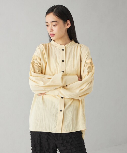 EMMEL REFINES（エメルリファインズ）の「＜EMMEL REFINES＞EM GA/SHR オーバーシャツ（シャツ/ブラウス・レディース・ピンク/ホワイト/クリーム・FREE）」の21枚目の写真