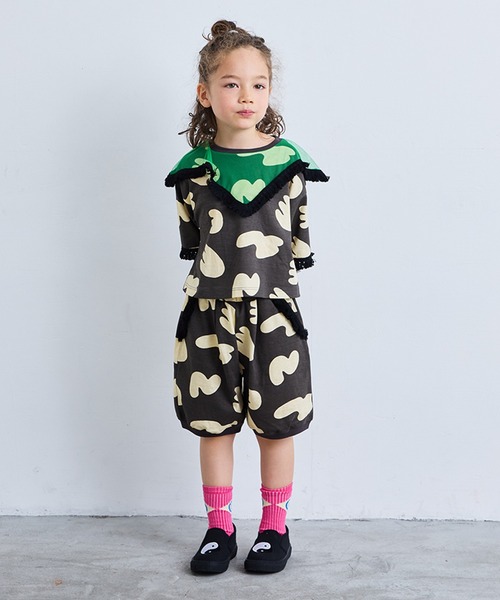 MARKEY'S（マーキーズ）の「チュールカラーチュニック【セットアップ可能】（セットアップ・キッズ・ベージュ/ブラック・150/90/100/110/120/130/140）」の18枚目の写真