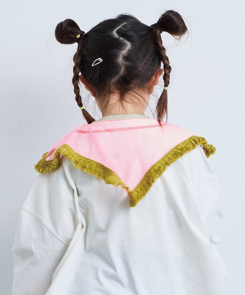 MARKEY'S（マーキーズ）の「チュールカラーチュニック【セットアップ可能】（セットアップ・キッズ・ベージュ/ブラック・150/90/100/110/120/130/140）」の6枚目の写真