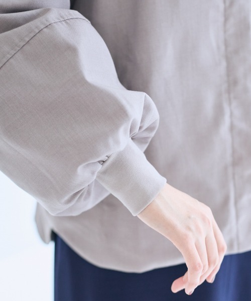 SMILE LAND（スマイルランド）の「＜大きいサイズ＞ワイドスリーブノーカラージャケット【OtonaSMILE】（ノーカラージャケット・レディース・ブラック/ライトグレー・L/LL/3L/4L/5L）」の20枚目の写真