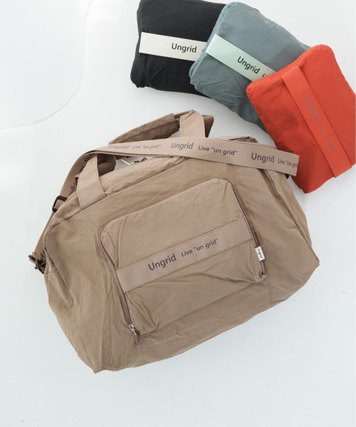 Ungrid(アングリッド)の「【Ungrid/アングリッド】 ソフトナイロン ボストンバッグ(ボストンバッグ・レディース・ブラック/カーキ/オレンジ/アイボリー/ミント/ブラック×ホワイト/グレイッシュベージュ・FREE)」の5枚目の写真