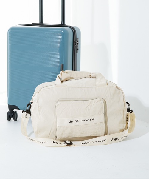 Ungrid(アングリッド)の「【Ungrid/アングリッド】 ソフトナイロン ボストンバッグ(ボストンバッグ・レディース・ブラック/カーキ/オレンジ/アイボリー/ミント/ブラック×ホワイト/グレイッシュベージュ・FREE)」の2枚目の写真