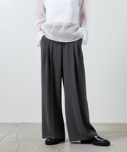 【クーポン対象外】 MARW UNITED ARROWS＞2タック ワイド パンツ（スラックス パンツ