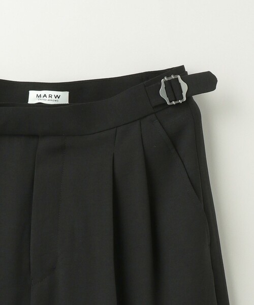 マルゥ　ユナイテッドアローズ　タック　ショートパンツ　ブラック セール】＜MARW UNITED ARROWS＞タック ショートパンツ（その他