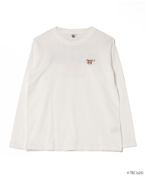 Tom＆Jerry（トムアンドジェリー）の「【公式】トムとジェリー　天竺長袖Ｔシャツ（Tシャツ/カットソー・レディース・ホワイト/グレー/イエロー/ミント・M/L）」の2枚目の写真