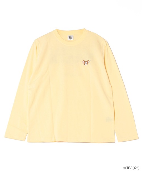 Tom＆Jerry（トムアンドジェリー）の「【公式】トムとジェリー　天竺長袖Ｔシャツ（Tシャツ/カットソー・レディース・ホワイト/グレー/イエロー/ミント・M/L）」の4枚目の写真