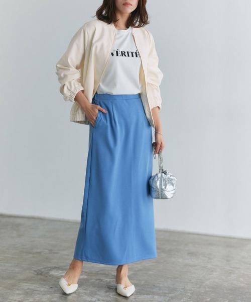 Pierrot(ピエロ)の「シンプルツイルブルゾン(ブルゾン・レディース・ブラック/オフホワイト・S/M/L)」の17枚目の写真