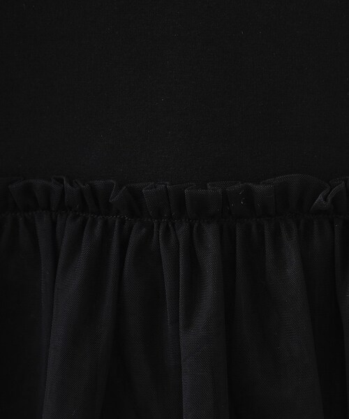 OPAQUE.CLIP（オペークドットクリップ）の「◆チュールドッキングペプラムトップス【洗濯機洗い可】（Tシャツ/カットソー・レディース・ナチュラル/ブラック/ライトブルー・00）」の7枚目の写真