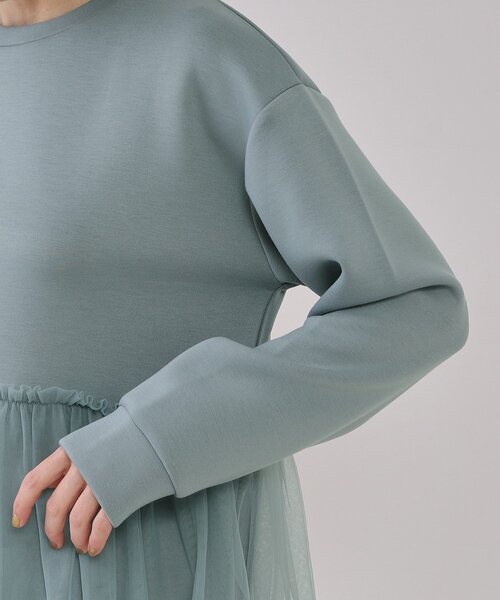 OPAQUE.CLIP（オペークドットクリップ）の「◆チュールドッキングペプラムトップス【洗濯機洗い可】（Tシャツ/カットソー・レディース・ナチュラル/ブラック/ライトブルー・00）」の20枚目の写真