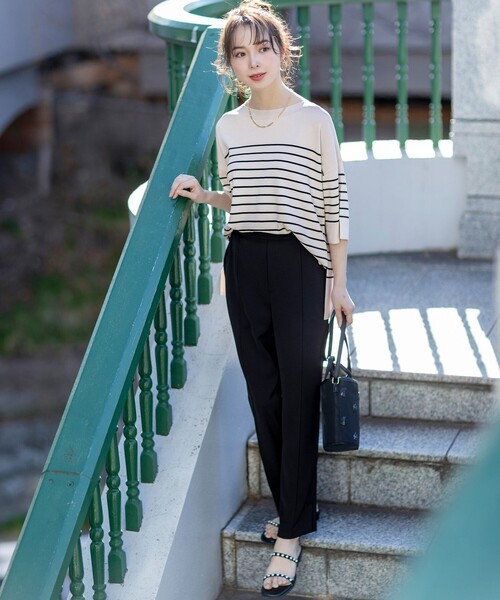 ANY SIS（エニィスィス）の「コンフォートイージー テーパードパンツ（その他パンツ・レディース・ライトイエロー系/ブラック系/アイボリー系/オレンジ系・1/3/2）」の18枚目の写真