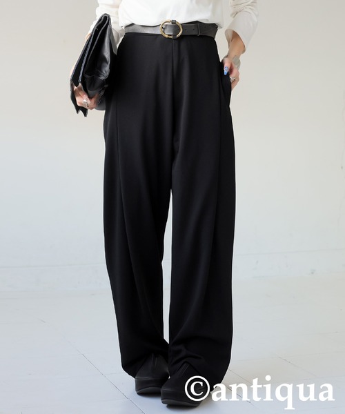 antiqua(アンティカ)の「テーパードパンツ(その他パンツ・レディース・アイボリー/ブラック/ブラウン系その他/ダークグリーン/ダークグレー/ダークカーキ/ライム/レッド・MEDIUM/LARGE)」の3枚目の写真