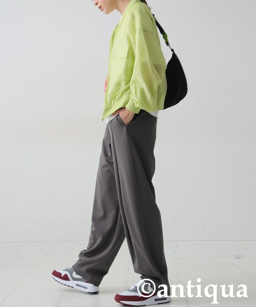 antiqua(アンティカ)の「テーパードパンツ(その他パンツ・レディース・アイボリー/ブラック/ブラウン系その他/ダークグリーン/ダークグレー/ダークカーキ/ライム/レッド・MEDIUM/LARGE)」の14枚目の写真