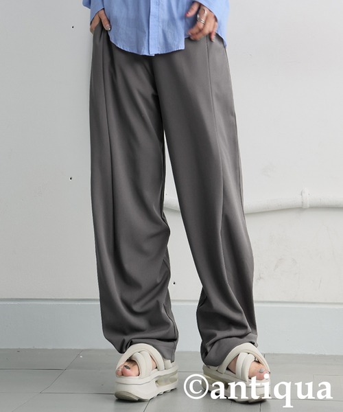 antiqua(アンティカ)の「テーパードパンツ(その他パンツ・レディース・アイボリー/ブラック/ブラウン系その他/ダークグリーン/ダークグレー/ダークカーキ/ライム/レッド・MEDIUM/LARGE)」の17枚目の写真