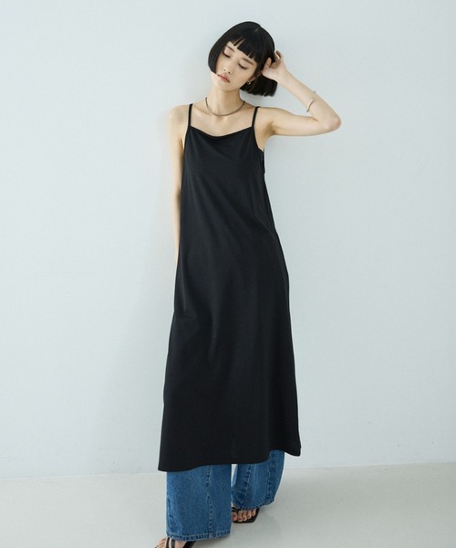 NOMINE（ノミネ）の「マルチWAY シアーシャーリング ワンピース(キャミワンピセット）（ワンピース・レディース・チャコールグレー/ブラック/レッド系その他/グレイッシュベージュ・フリー）」の5枚目の写真