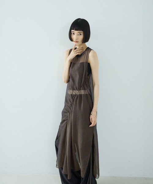 NOMINE（ノミネ）の「マルチWAY シアーシャーリング ワンピース(キャミワンピセット）（ワンピース・レディース・チャコールグレー/ブラック/レッド系その他/グレイッシュベージュ・フリー）」の18枚目の写真