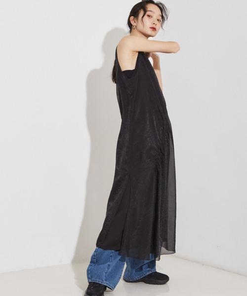 NOMINE（ノミネ）の「マルチWAY シアーシャーリング ワンピース(キャミワンピセット）（ワンピース・レディース・チャコールグレー/ブラック/レッド系その他/グレイッシュベージュ・フリー）」の10枚目の写真