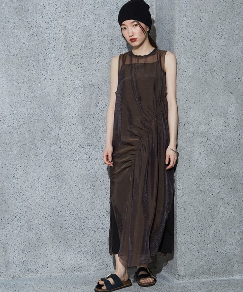 NOMINE（ノミネ）の「マルチWAY シアーシャーリング ワンピース(キャミワンピセット）（ワンピース・レディース・チャコールグレー/ブラック/レッド系その他/グレイッシュベージュ・フリー）」の13枚目の写真