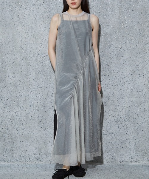 NOMINE（ノミネ）の「マルチWAY シアーシャーリング ワンピース(キャミワンピセット）（ワンピース・レディース・チャコールグレー/ブラック/レッド系その他/グレイッシュベージュ・フリー）」の14枚目の写真