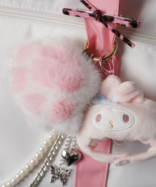大人可愛いラメピンクcotton ミニ˚✧₊キーリングPrincess ぬいぐるみキーホルダー/肉球（キーホルダー）｜SPINNS（スピンズ）の