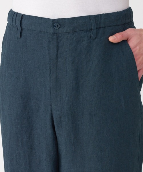 紳士 リネン洗いざらしテーパードパンツ | 無印良品