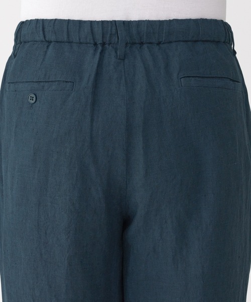 紳士 リネン洗いざらしテーパードパンツ（その他パンツ）｜無印