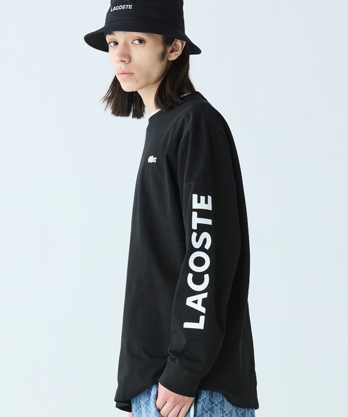 ヘビーウェイトスリーブプリント ロングリブスリーブTシャツ（T