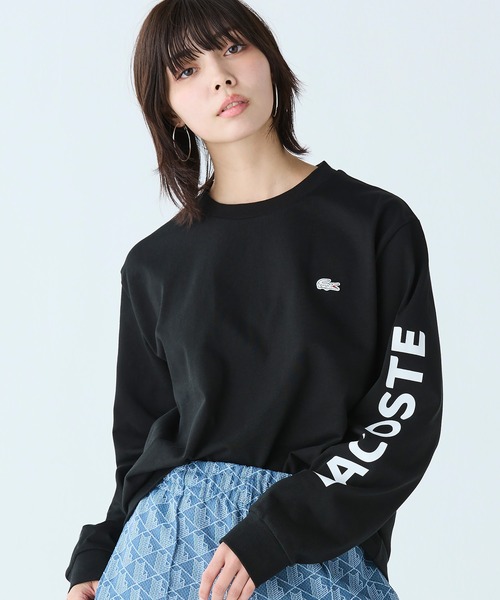 ヘビーウェイトスリーブプリント ロングリブスリーブTシャツ（T