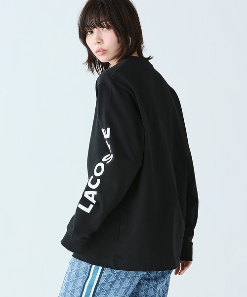 ヘビーウェイトスリーブプリント ロングリブスリーブTシャツ（T