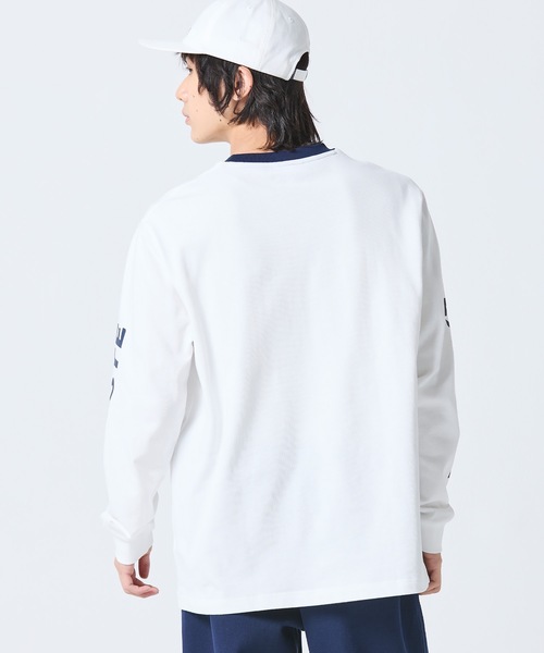 LACOSTE（ラコステ）の「ヘビーウェイト スリーブプリント ロングリブスリーブTシャツ（Tシャツ/カットソー・メンズ・ホワイト/ネイビー/ブラック/グリーン・3/2/5/4）」の17枚目の写真