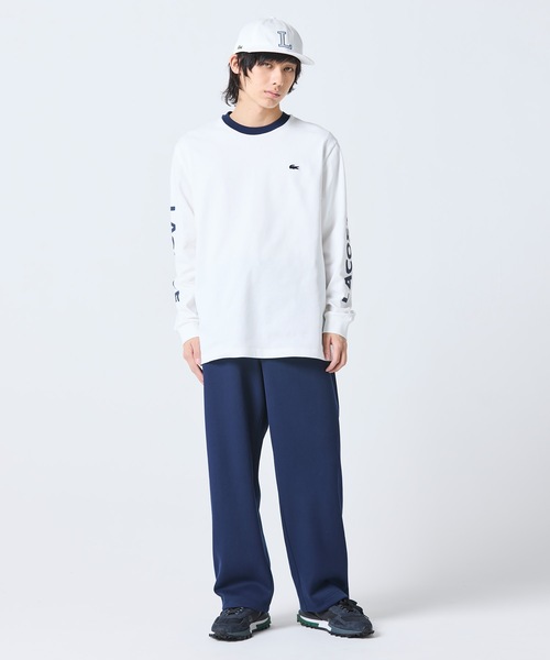 LACOSTE（ラコステ）の「ヘビーウェイト スリーブプリント ロングリブスリーブTシャツ（Tシャツ/カットソー・メンズ・ホワイト/ネイビー/ブラック/グリーン・3/2/5/4）」の19枚目の写真