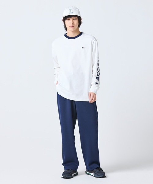 LACOSTE（ラコステ）の「ヘビーウェイト スリーブプリント ロングリブスリーブTシャツ（Tシャツ/カットソー・メンズ・ホワイト/ネイビー/ブラック/グリーン・3/2/5/4）」の20枚目の写真