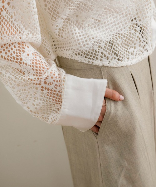 NOAHL(ノアル)の「【NOAHL】MIXツイルダブルタックスカート(スカート・レディース・ベージュ系/グレー系・FREE)」の13枚目の写真