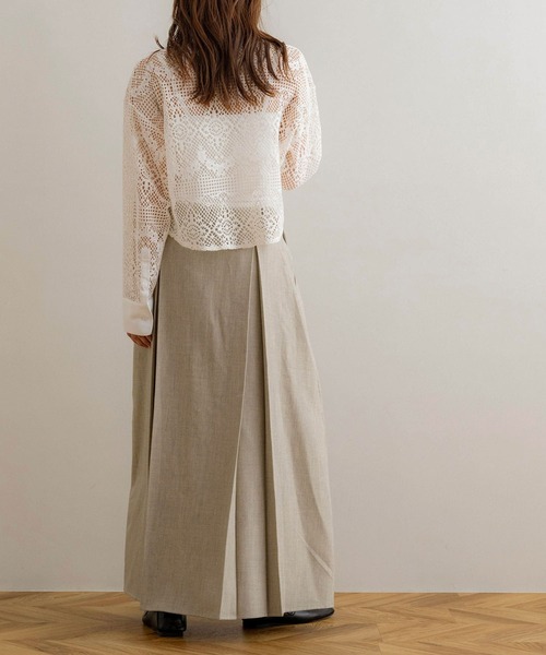 NOAHL(ノアル)の「【NOAHL】MIXツイルダブルタックスカート(スカート・レディース・ベージュ系/グレー系・FREE)」の15枚目の写真