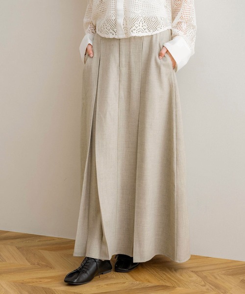 NOAHL(ノアル)の「【NOAHL】MIXツイルダブルタックスカート(スカート・レディース・ベージュ系/グレー系・FREE)」の18枚目の写真