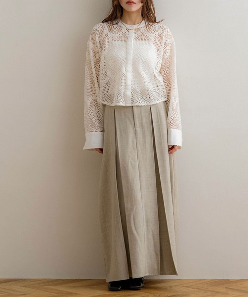 NOAHL(ノアル)の「【NOAHL】MIXツイルダブルタックスカート(スカート・レディース・ベージュ系/グレー系・FREE)」の20枚目の写真