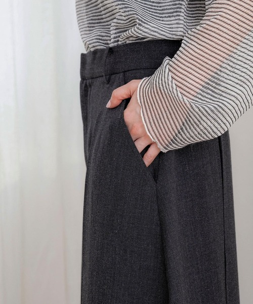 NOAHL(ノアル)の「【NOAHL】MIXツイルダブルタックスカート(スカート・レディース・ベージュ系/グレー系・FREE)」の5枚目の写真