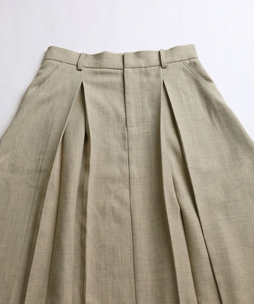 NOAHL(ノアル)の「【NOAHL】MIXツイルダブルタックスカート(スカート・レディース・ベージュ系/グレー系・FREE)」の9枚目の写真