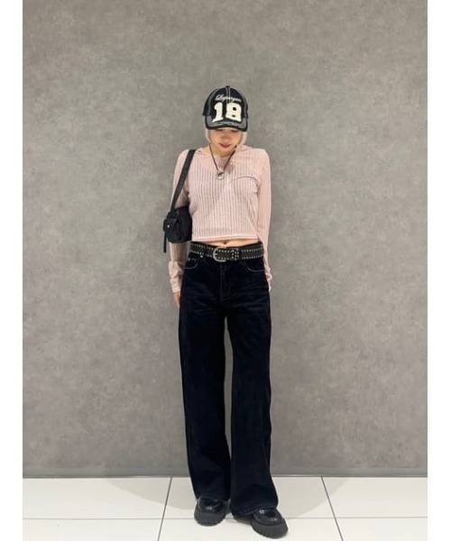 LAGUA GEM(ラグアジェム)の「2WAY HOODIE トップス(パーカー・レディース・ブラック/ライトピンク/ベージュ・FREE)」の16枚目の写真