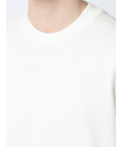 SUIT SQUARE(スーツスクエア)の「オフィT Tシャツ 長袖 ウォッシャブル プレーティング鹿の子 スマートフィット(Tシャツ/カットソー・メンズ・ブラック系/ネイビー系/ホワイト系・S/M/L/LL)」の7枚目の写真