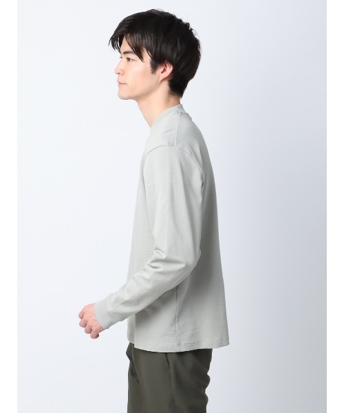 SUIT SQUARE(スーツスクエア)の「オフィT Tシャツ 長袖 ウォッシャブル プレーティング鹿の子 スマートフィット(Tシャツ/カットソー・メンズ・ブラック系/ネイビー系/ホワイト系・S/M/L/LL)」の13枚目の写真